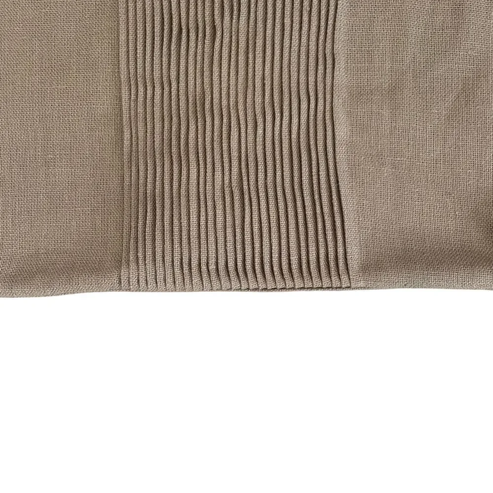 Restoration Hardware Suede & Linen Lumbar Pillow Cover 13x21 Camel NEW